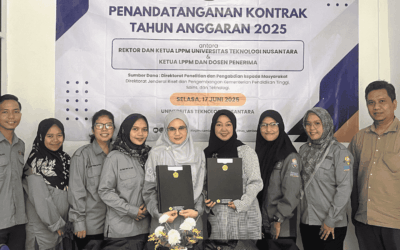 LPPM Universitas Teknologi Nusantara Gelar Penandatanganan Kontrak Penelitian dengan Dana Hibah Direktorat Penelitian dan Pengabdian kepada Masyarakat (DPPM) Tahun Anggaran 2025